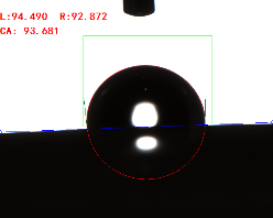 接觸角測(cè)量角度 