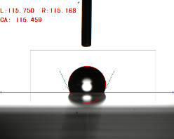 接觸角測試實數據1